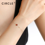 新品 CIRCLE珠宝 9K金海洋系列彩宝圆形琥珀手链女 复古臻美
