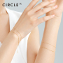 【新品】CIRCLE日本珠宝 18K金双层手链女 时尚百搭