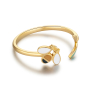 CIRCLE日本珠宝 18k金珐琅戒指自然系列花朵造型个性手饰