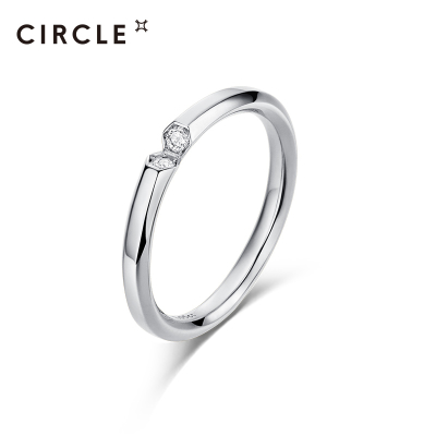 【新品】CIRCLE珠宝Bee系列18K金心切男女对戒个性戒指