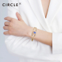 CIRCLE/缘点21年Blue-Scarabe系列银镀金圣甲虫青金石手镯