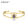 CIRCLE/缘点21年Blue-Scarabe系列银镀金圣甲虫青金石手镯