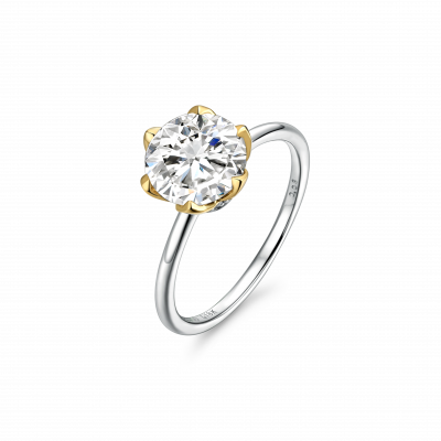 Magnolia Collection 900鉑金 單鉆戒指1 戒托售價： ￥5199