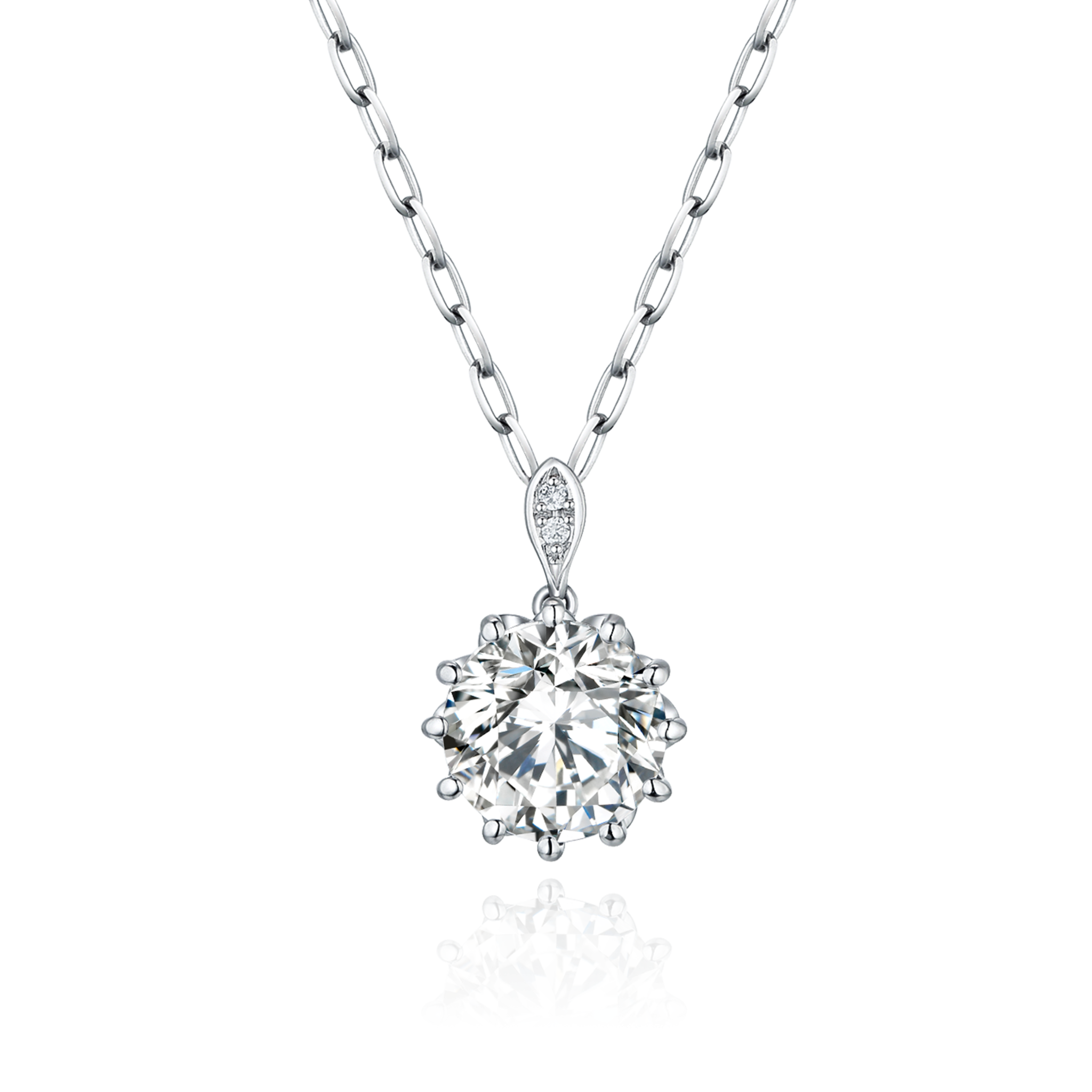 Magnolia Collection 900鉑金 鉆石項(xiàng)鏈 項(xiàng)鏈托：￥9699