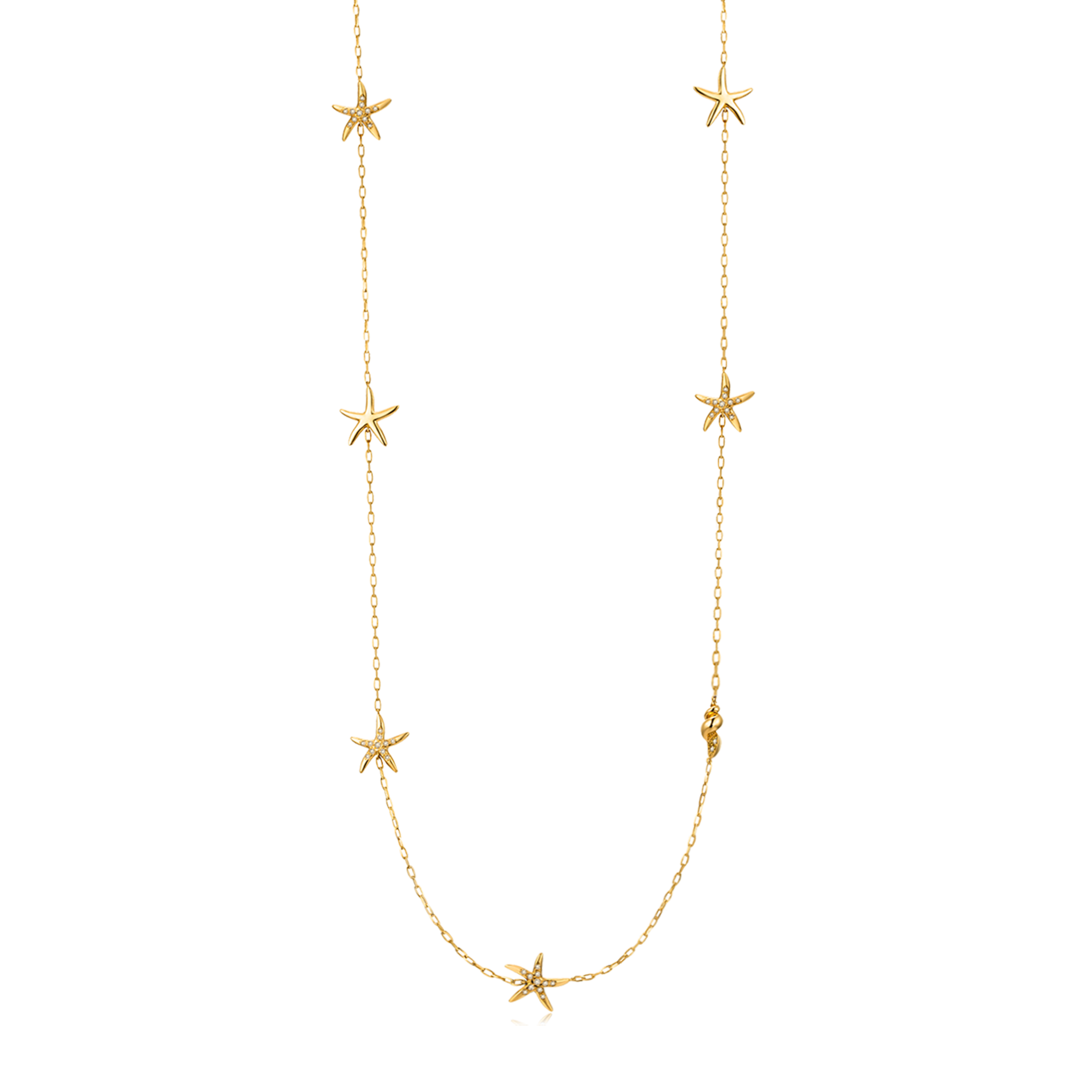 14 Ocean Collection Tre?sor 18K金 海星鉆石項鏈 ￥ 8699