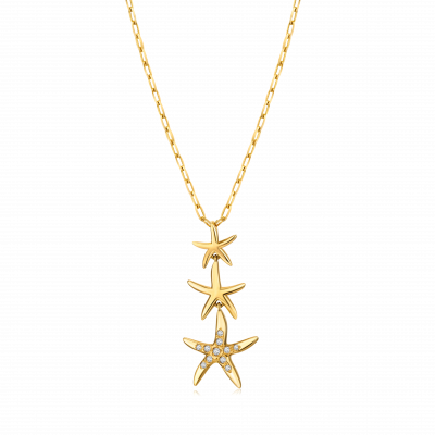 13 Ocean Collection Tre?sor 18K金 海星鉆石項鏈 ￥ 8699