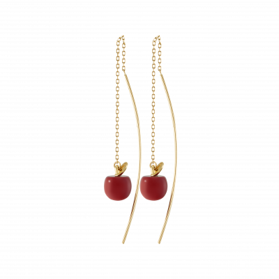 Coral Fruit Collection 10K黃金耳環-Apple 2699