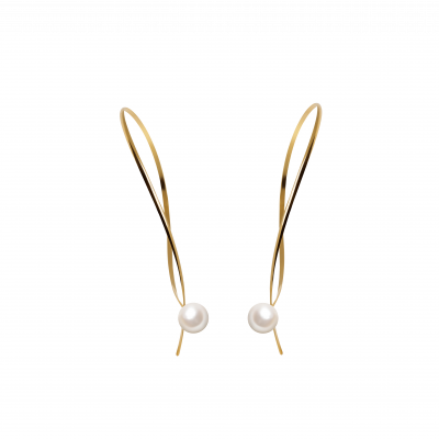 Dream Journey Collection  18K黃金 淡水珍珠 氣球耳環 4399