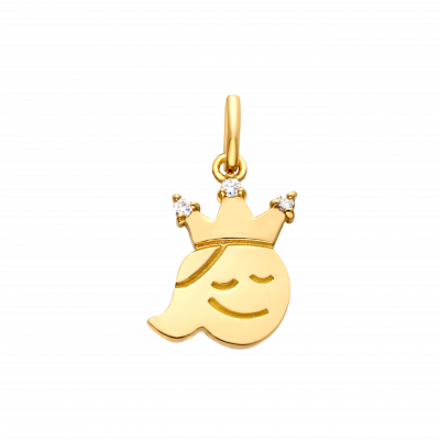 My Prince & Princess Collection 18K黃金 公主頭像吊墜 1999