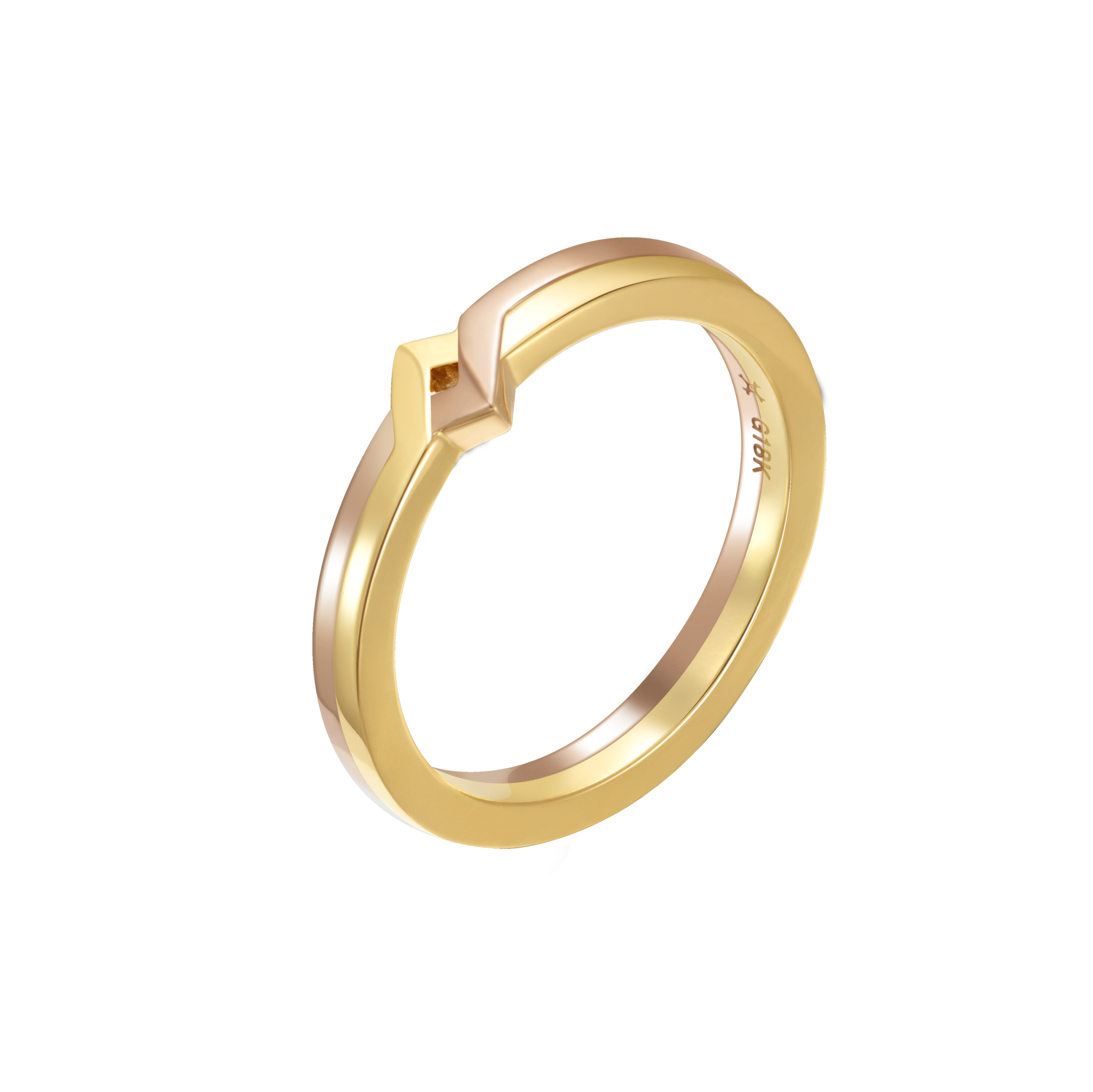 Fashion Lover Collection 18K金 雙色對戒-女款玫瑰金 4699