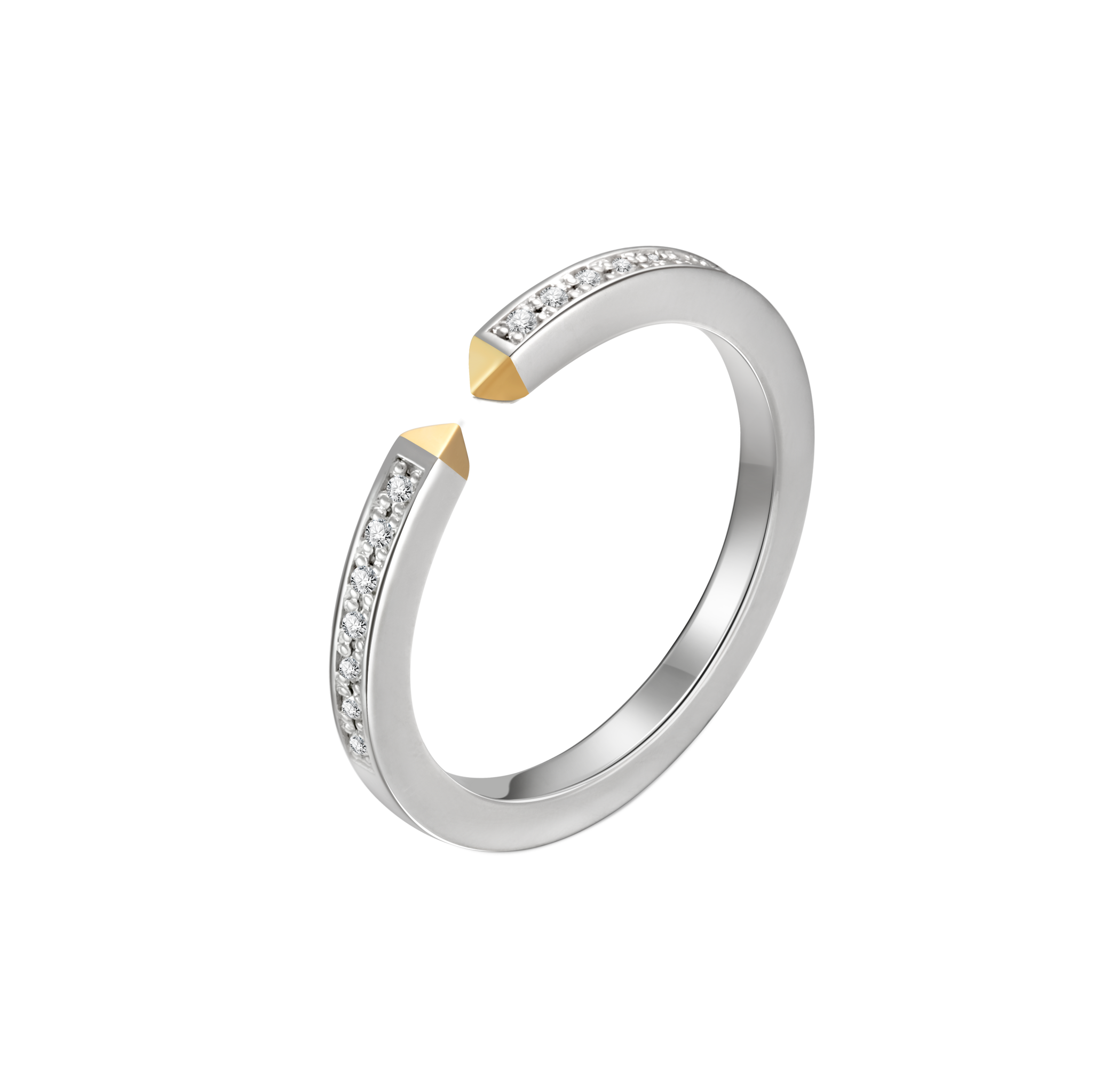 Fashion Lover Collection 18K白黃金連接鉆石對戒-女款 5999