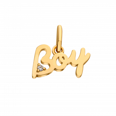 My Prince & Princess Collection 18K黃金 BOY字母吊墜 1399