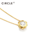 【新品】CIRCLE日本珠寶 18K金鉆石項鏈女吊墜木蘭盛綻鎖骨鏈送禮