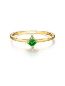 Equilibre Collection 18K黄金沙弗莱石戒指 ¥4199