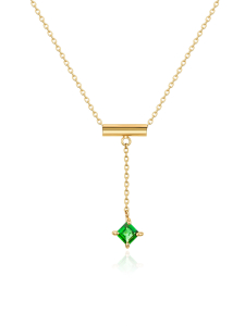 Equilibre Collection 18K黄金沙弗莱石项链 ¥4399