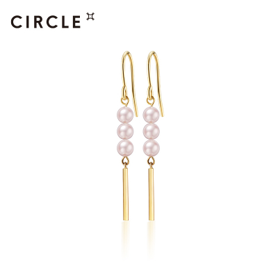 CIRCLE珠寶 新品9K金akoya海水珍珠輕奢耳環女朝露系列高級感耳線