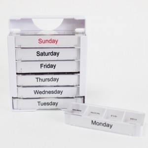 7 Tage Push Button Kunststoff 28 Fällen Pille Container/ Wöchentlicher Pillenbehälter