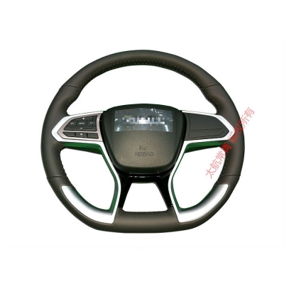 Top grain leather steering wheel