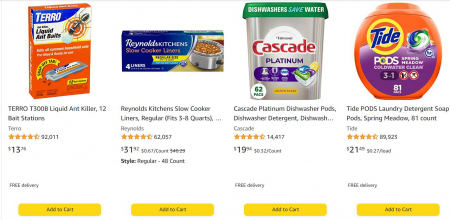 Amazon 家居日用品满$50减$15