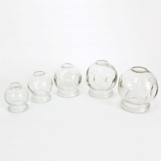 BOENMED Glass Cupping Set, 5 sizes, individually packed in a foam box