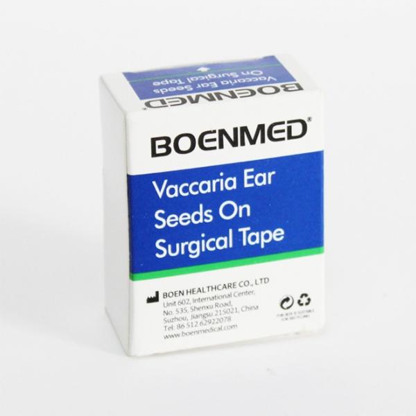 Ear Seeds,Cat. Vaccaria Ear Seeds on Surgical Tape,Natural Seeds, 2mm diameter with complexion 3M surgical tape backing, 100pcs per box BOENMED® Natural Vaccaria Ear Seeds