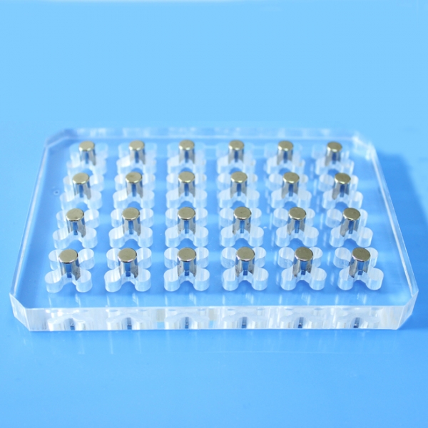 Boenmed® Magnetic Separation Rack, 96 Well, clear, with 6 × 4 extra strong permanent magnets Boenmed® Magnetic Separation Rack, 96 Well, clear, with 6 × 4 extra strong permanent magnets