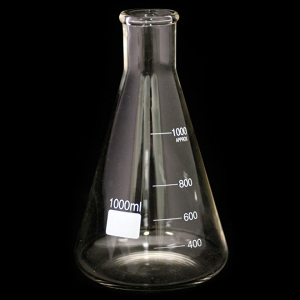 BOENMED® Erlenmeyer Flask, Borosilicate 3.3 Glass, With white enamel graduations and an extra-large marking spot glass erlenmeyer flask