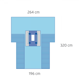 BOENMED® Cardiovascular Drape with Pouches and Ties
