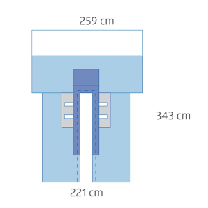 BOENMED® CV-Split Drape with Clear Anesthesia Screen and Pouches