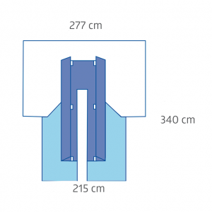 BOENMED® CV-Split Drape with Clear Anesthesia Screen