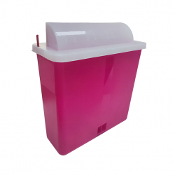 BOENMED® 5 Quart Sharps Container, Red, with Mail Box Style Lid
