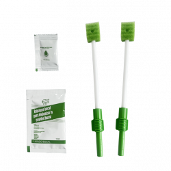 Suction Swab Kit
2x suction swabs with sodium bicarbonate
1x 15ml Antiseptic oral rinse
1x 3g Mouth moisturizer Suction Swab Kit