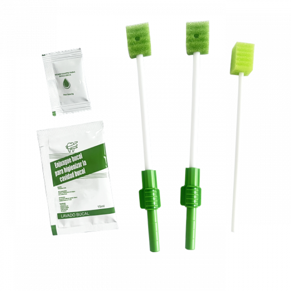 2x Suction swabs with sodium bicarbonate
1x 15ml Antiseptic oral rinse
1x 3g Mouth moisturizer Suction Swab