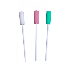 Tip material: Polyester foam tip
Tip shape: Round
Tip color: White, Green, Blue, Black, etc
Handle material: PP or Paper
Handle color: White
Handle length: 10cm, 13.8cm, 15cm, 22.5cm, or customized
Untreated and Unflavored Oral Swabs