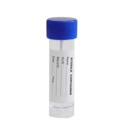 30ML Stool Containers, PS material, With a spoon, Blue Cap