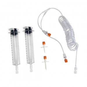 BOENMED® MRI Dual Syringe Kit, 2 x 65 mL syringes, 1 x 250 cm Y-connector tube, 1 x large spike, and 1 x small spike BOENMED® MRI Dual Syringe Kit For MEDRAD