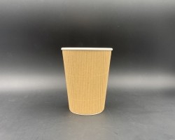 8oz 咖啡紙杯 (直坑紋)