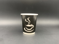 8oz 咖啡紙杯 (黑色底配咖啡杯圖案)