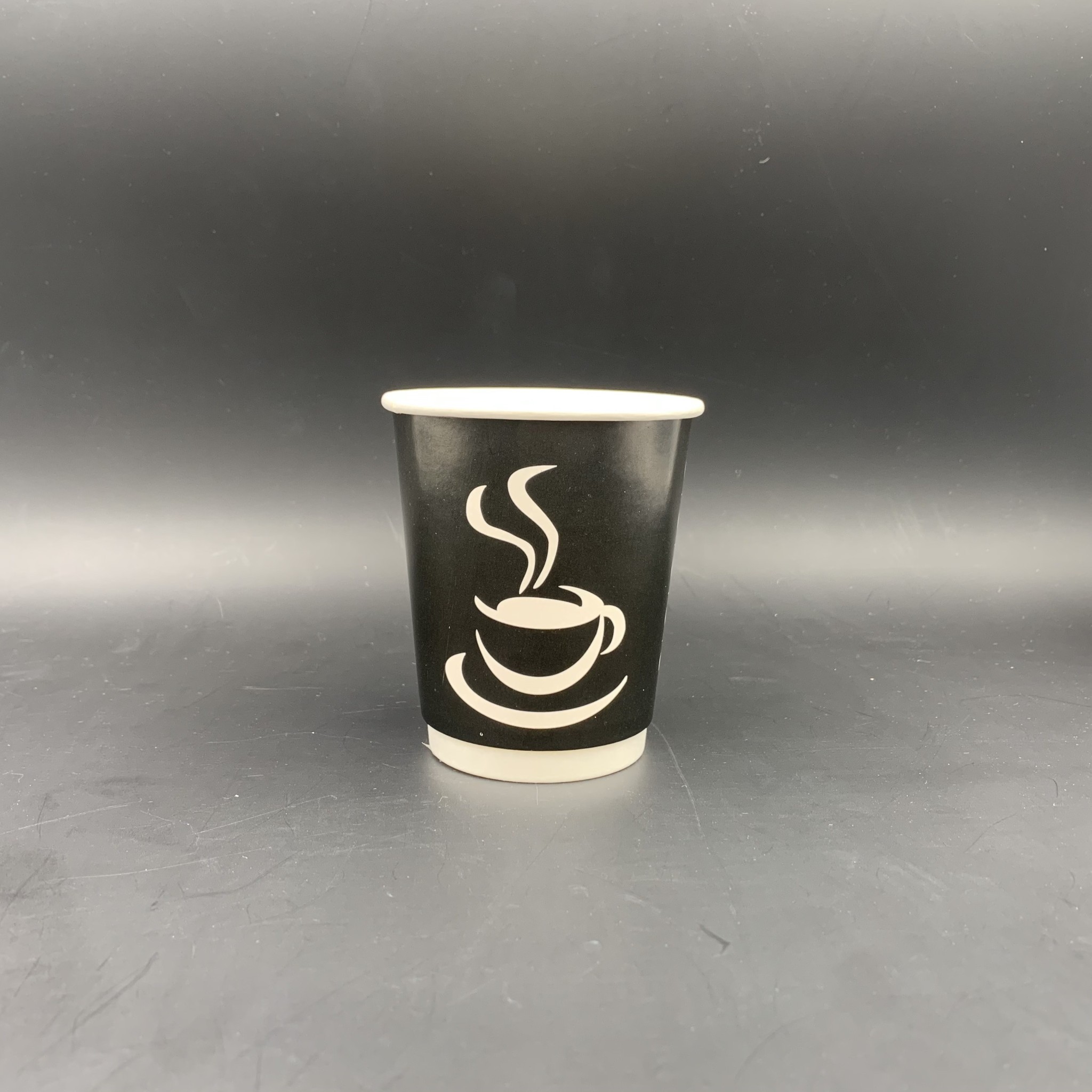 8oz 咖啡紙杯 (黑色底配咖啡杯圖案)