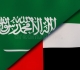 沙特阿拉伯和阿联酋国旗-新闻、报道、商业背景-d图-沙特阿拉伯和阿联酋两国国旗-179275655