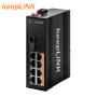 keepLiNK 千兆1光8电KP-9000-45-1GX8GT工业交换机SFP/单纤/双纤/多模双纤光接口可加POE支持定制