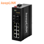 keepLiNK 千兆2光8电KP-9000-45-2GX8GT工业交换机SFP/单模单纤/单模双纤/多模双纤光接口可加POE支持定制