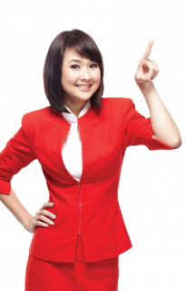 亞洲航空空姐鏤空背景01