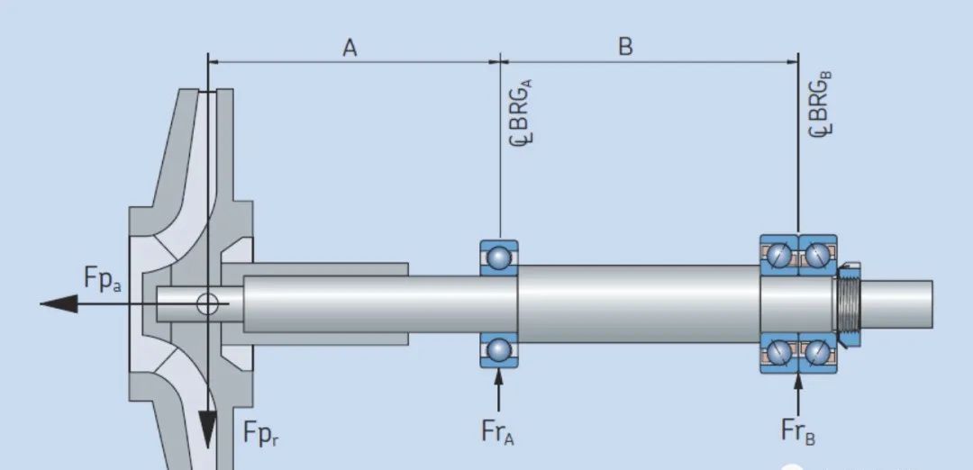 图1：泵轴承负载示意图