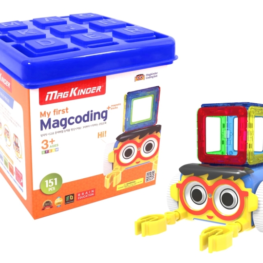01_MagCoding STEAM磁石片X編程教育玩具(My First MagCoding Magnetic Set 151PCS)