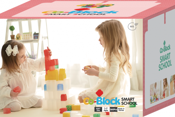 01_Co-Block韓國製軟膠積木Smart School (260P)