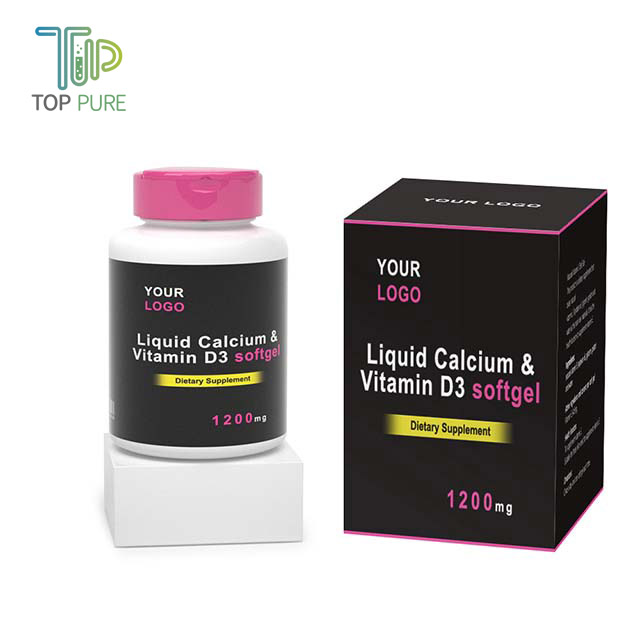 TopPure Health Plant extract Liquid Calcium & Vitamin D3 Softgels