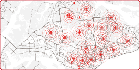 Sindcon LORAWAN network coverage in Singapore