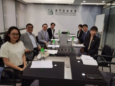 2022年3月14日, 中國貿促會駐澳門代表處崔文龍總代表一行3人拜訪本會